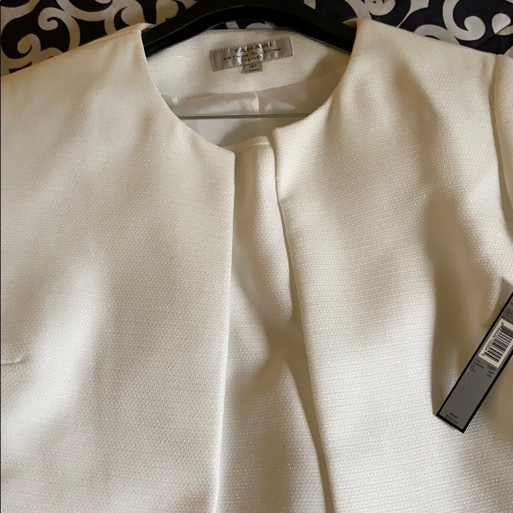 Tahari 2 piece white suit